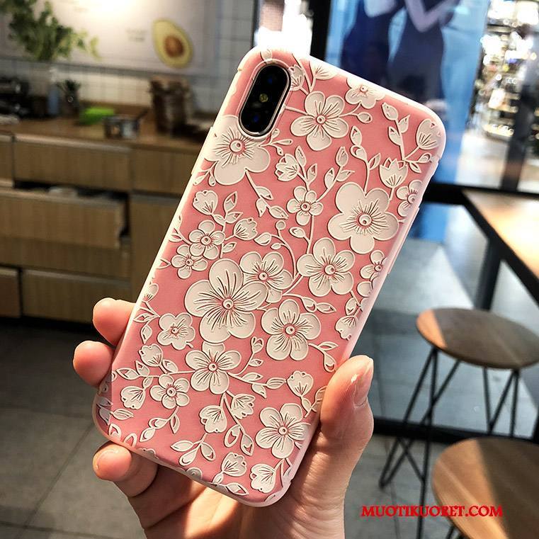 iPhone X Uusi Ripustettavat Koristeet Murtumaton Kohokuviointi Kuori Puhelimen Kuoret Jauhe