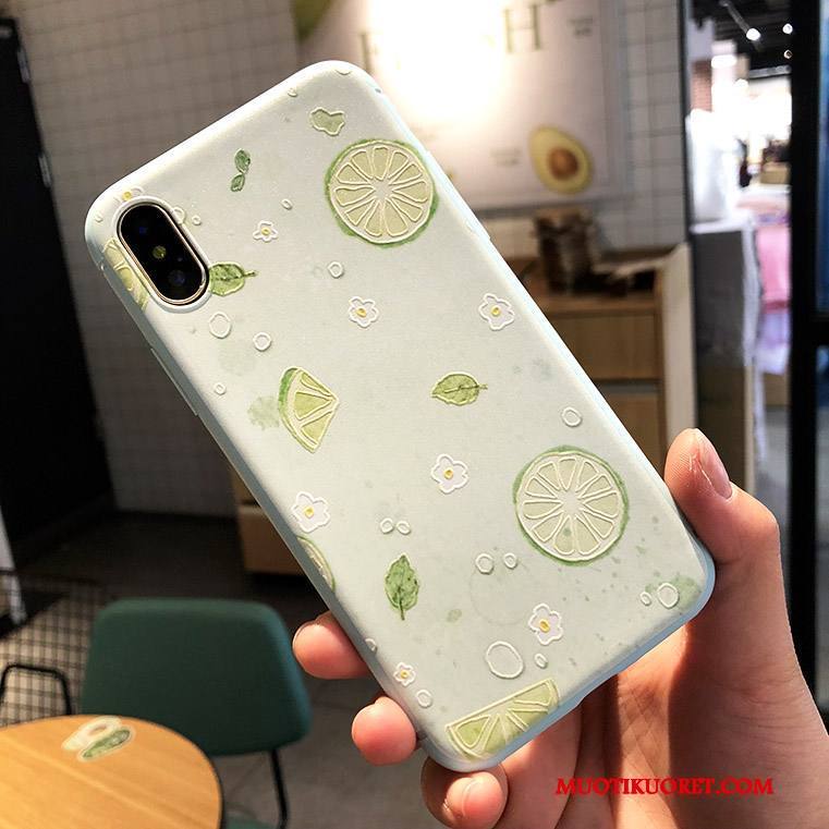 iPhone X Uusi Ripustettavat Koristeet Murtumaton Kohokuviointi Kuori Puhelimen Kuoret Jauhe