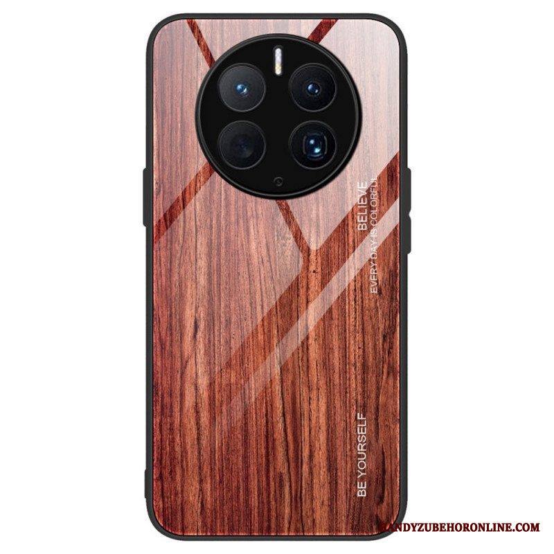 Case Huawei Mate 50 Pro Wood Design Karkaistu Lasi