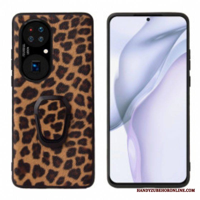 Case Huawei P50 Leopard-tyylinen Rengastuki