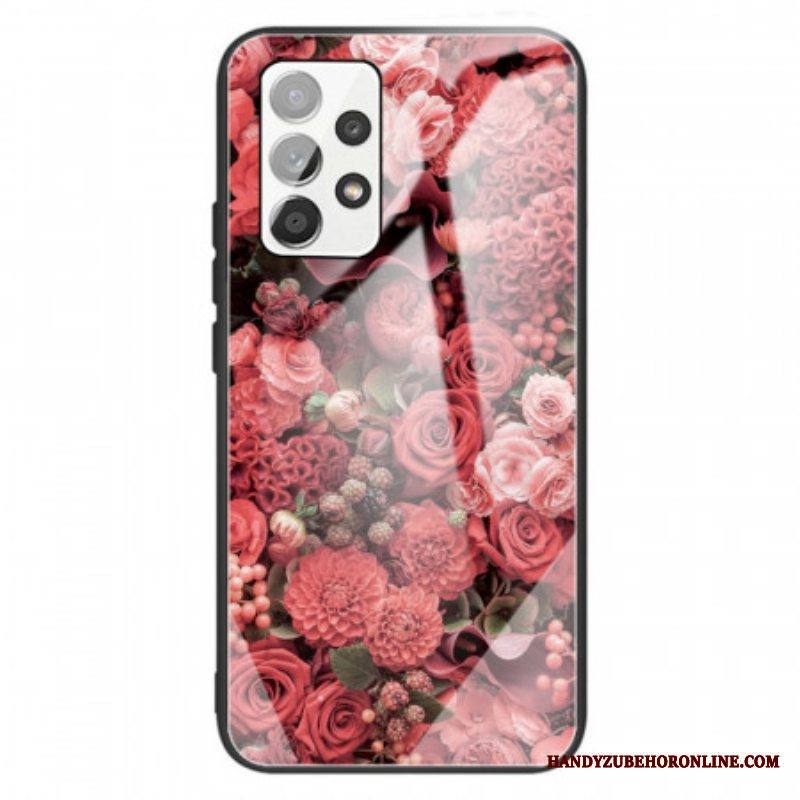 Case Samsung Galaxy A13 Rose Flowers Karkaistu Lasi