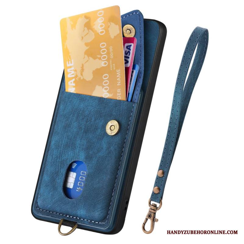 Case Samsung Galaxy A17 4g / 5g Puhelinkuoret Mokkanahkakuvio Korttikotelolla Ja Nauhalla