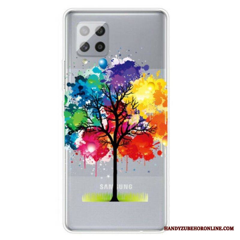 Case Samsung Galaxy A42 5G Saumaton Akvarellipuu