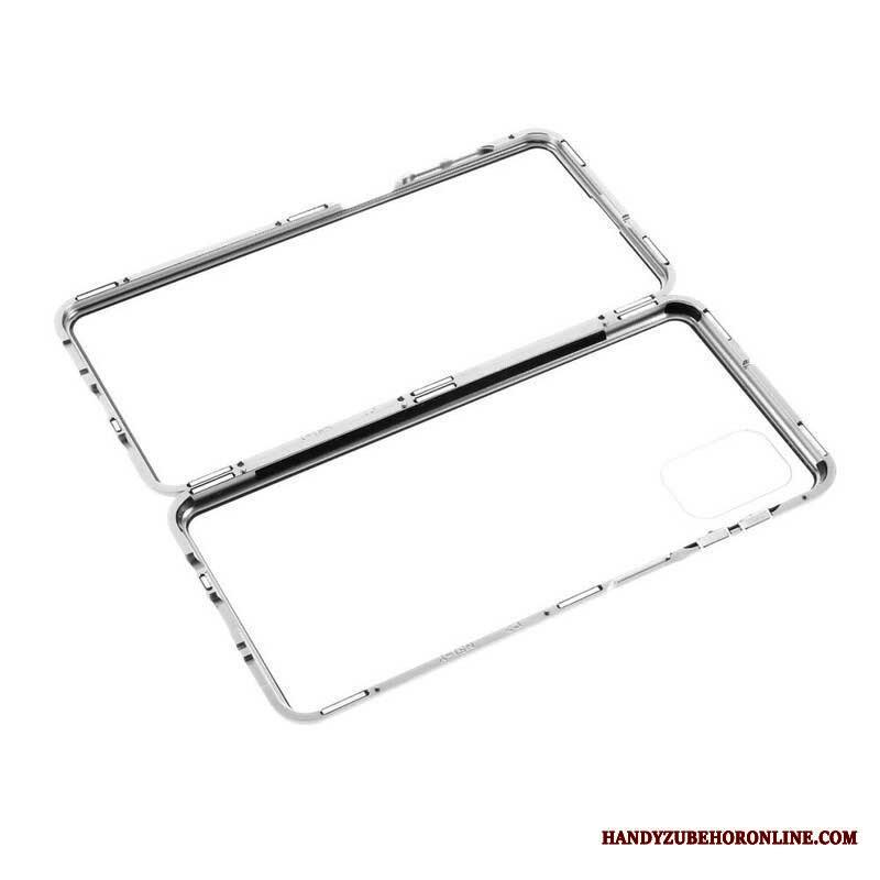 Case Samsung Galaxy M51 Metallireunat Ja Karkaistu Lasi
