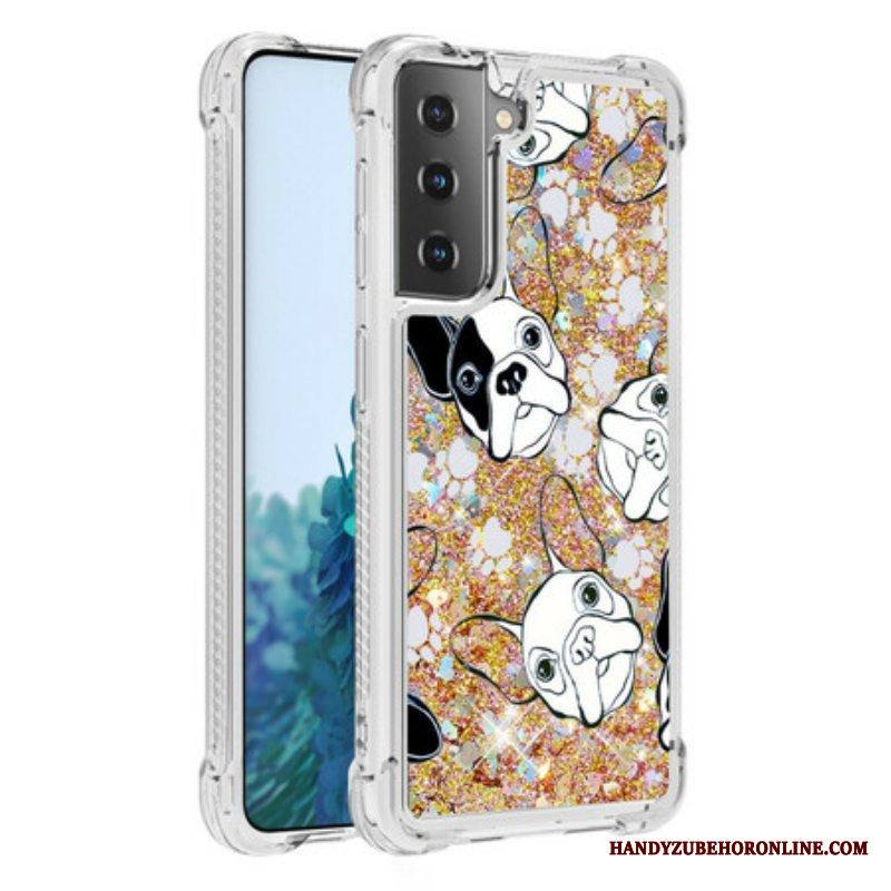 Case Samsung Galaxy S21 5G Herra Koiran Paljetteja