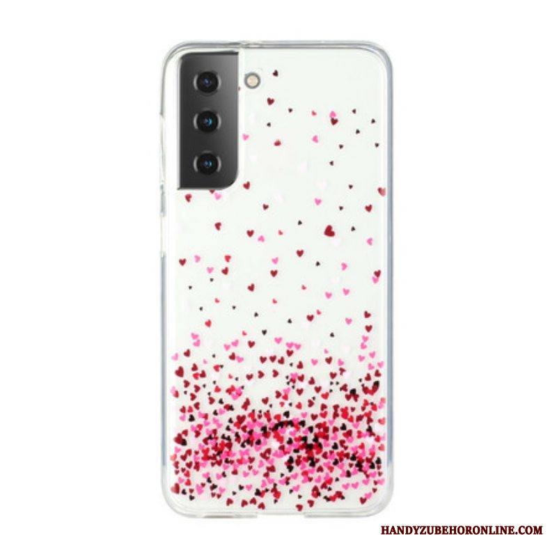 Case Samsung Galaxy S21 5G Saumaton Useita Sydämiä
