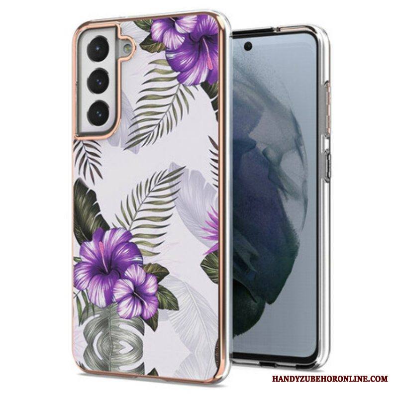 Case Samsung Galaxy S21 FE Violetit Kukat