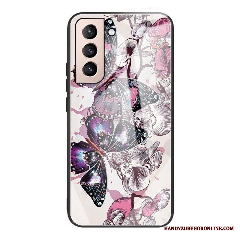 Case Samsung Galaxy S22 5G Butterflies Variation Karkaistu Lasi