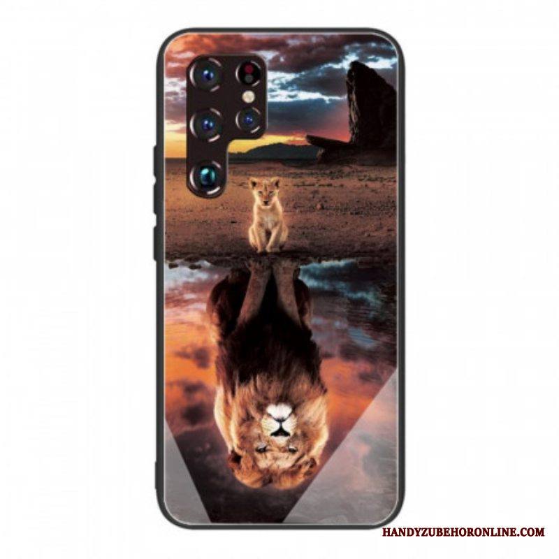 Case Samsung Galaxy S22 Ultra 5G Lion Cub's Dream Karkaistu Lasi