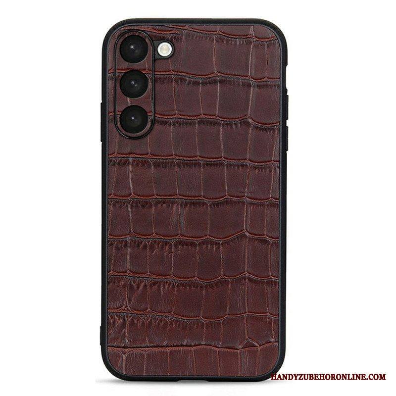 Case Samsung Galaxy S23 5G Aitoa Krokotiilityylistä Nahkaa