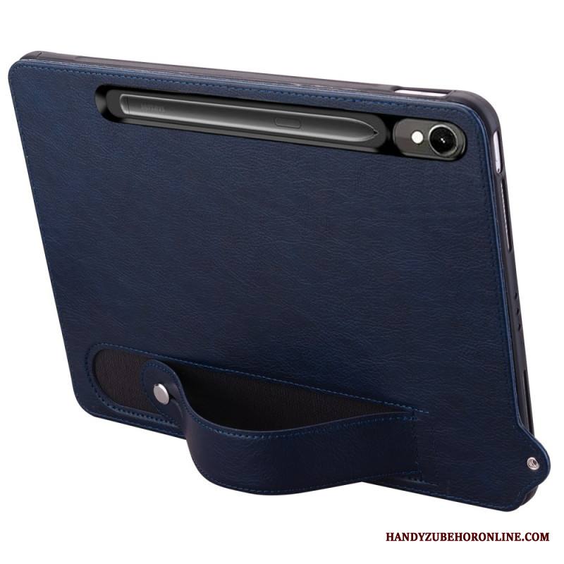 Case Samsung Galaxy Tab S10 Fe Puhelinkuoret Nahkaefekti Hihnalla