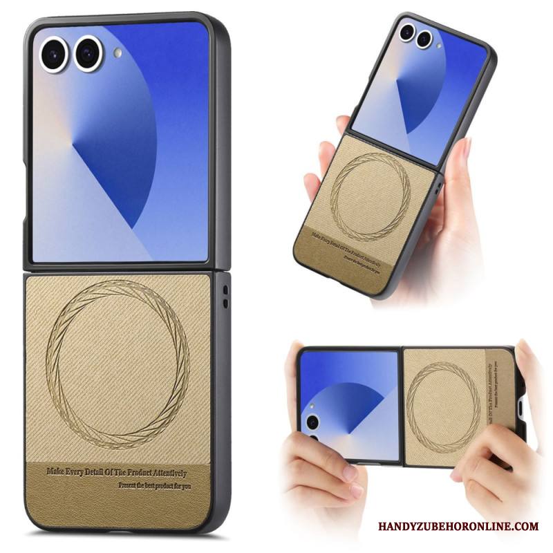 Case Samsung Galaxy Z Flip 7 Puhelinkuoret Magsafe-yhteensopiva Farkkuteksturoitu Nahka