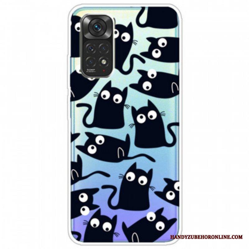 Case Xiaomi Redmi Note 11 Pro / 11 Pro 5G Useita Mustia Kissoja
