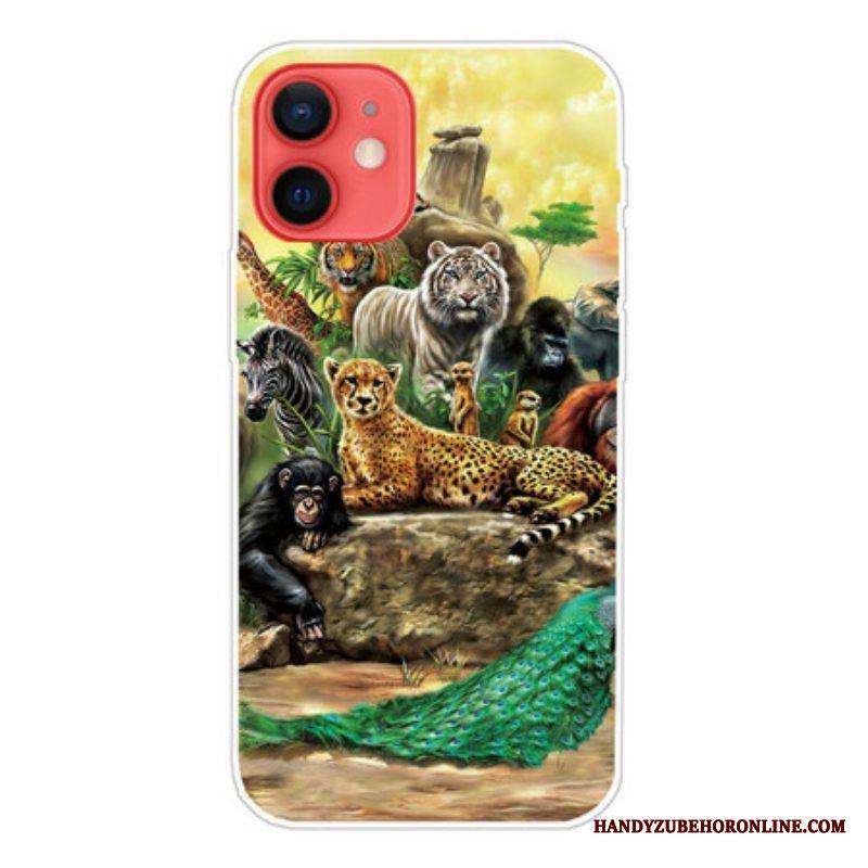Case iPhone 13 Mini Safari Eläimet