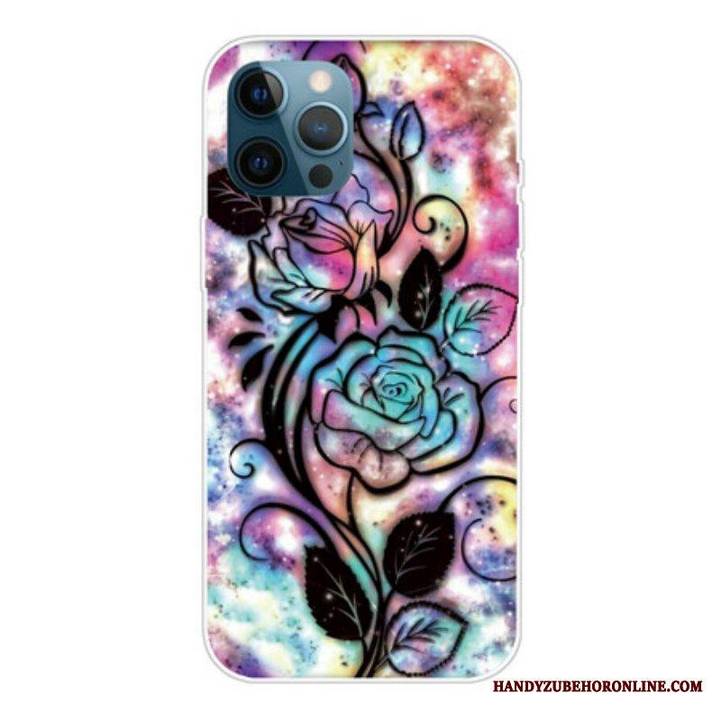 Case iPhone 13 Pro Graafinen Kukka