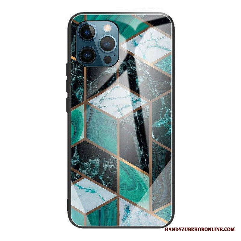 Case iPhone 13 Pro Max Geometria Marmori Karkaistu Lasi