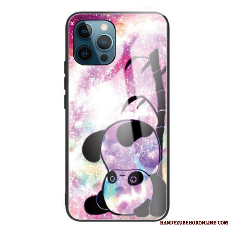 Case iPhone 13 Pro Panda Ja Bambu Karkaistu Lasi