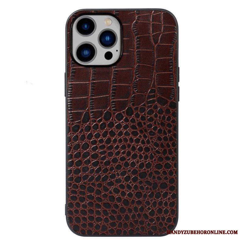 Case iPhone 14 Plus Aito Crocodile Texture -nahka