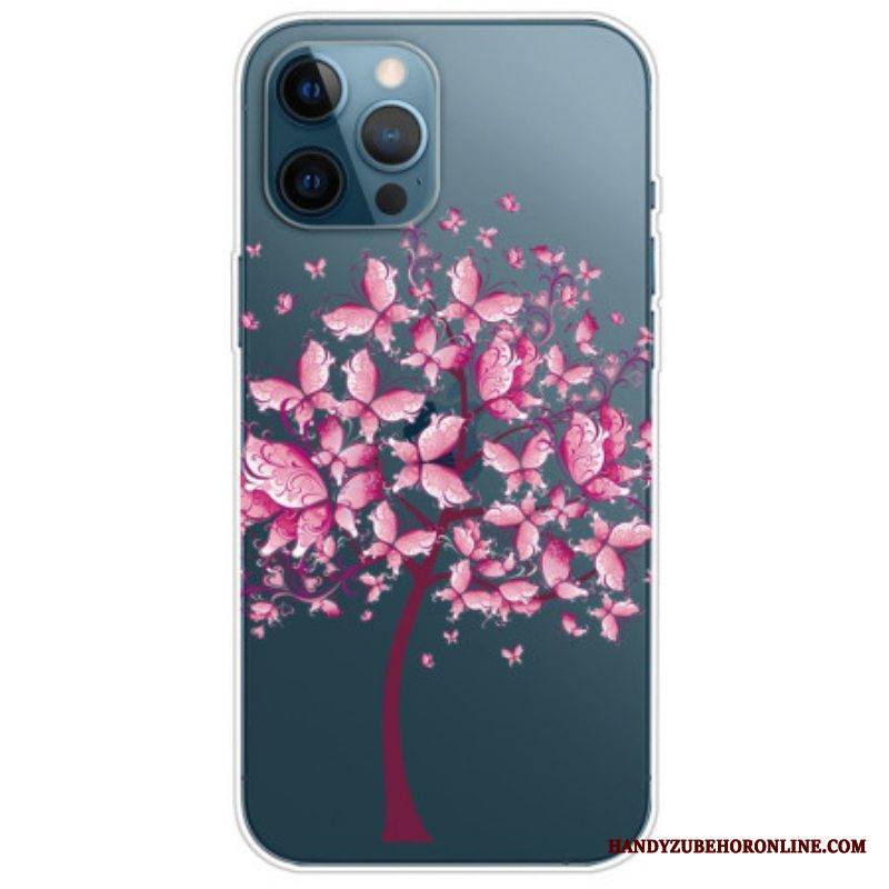 Case iPhone 14 Pro Vaaleanpunainen Puu