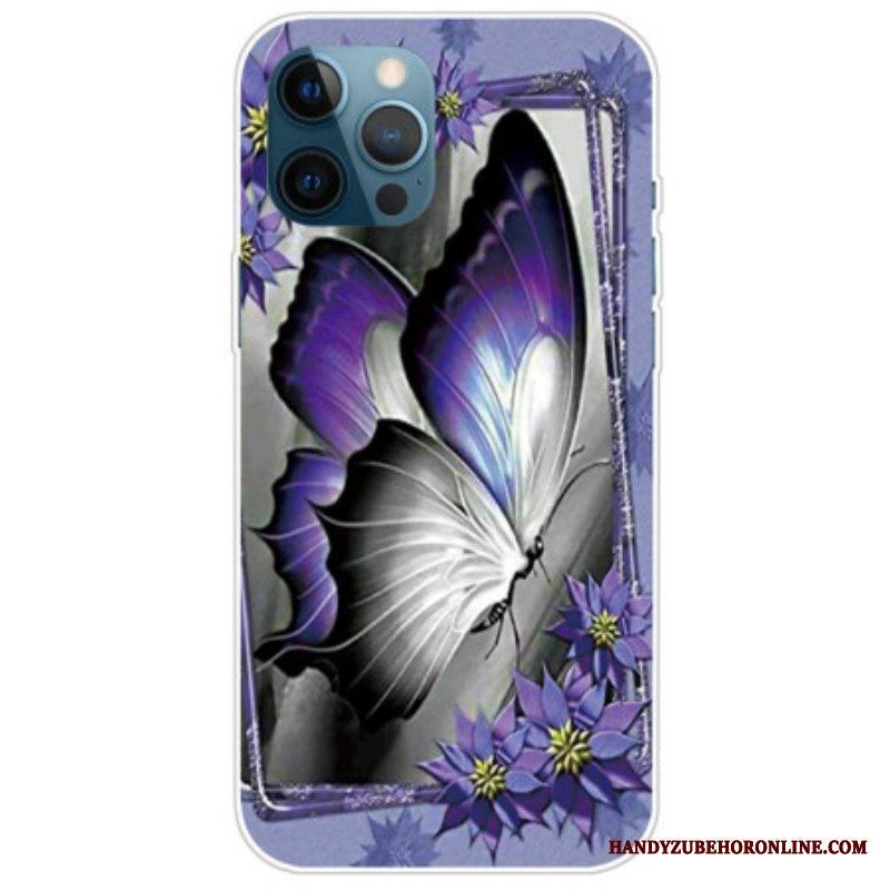 Case iPhone 14 Pro Violetti Perhonen