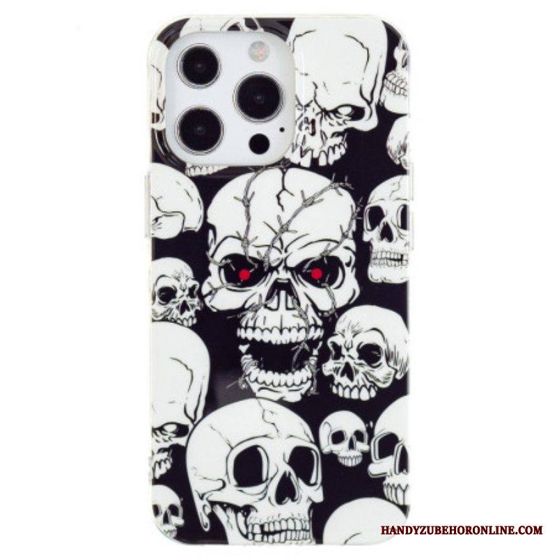 Case iPhone 15 Pro Max Fluoresoivat Pääkallot