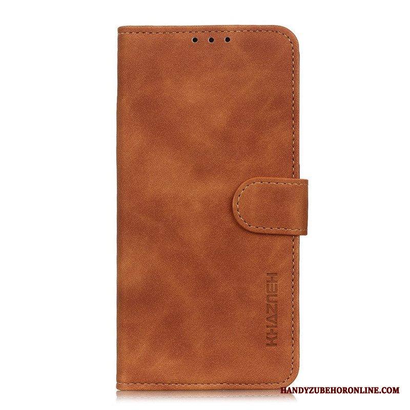 Flip Case Moto E40 / E30 / E20 Khazneh Vintage Nahkaefekti