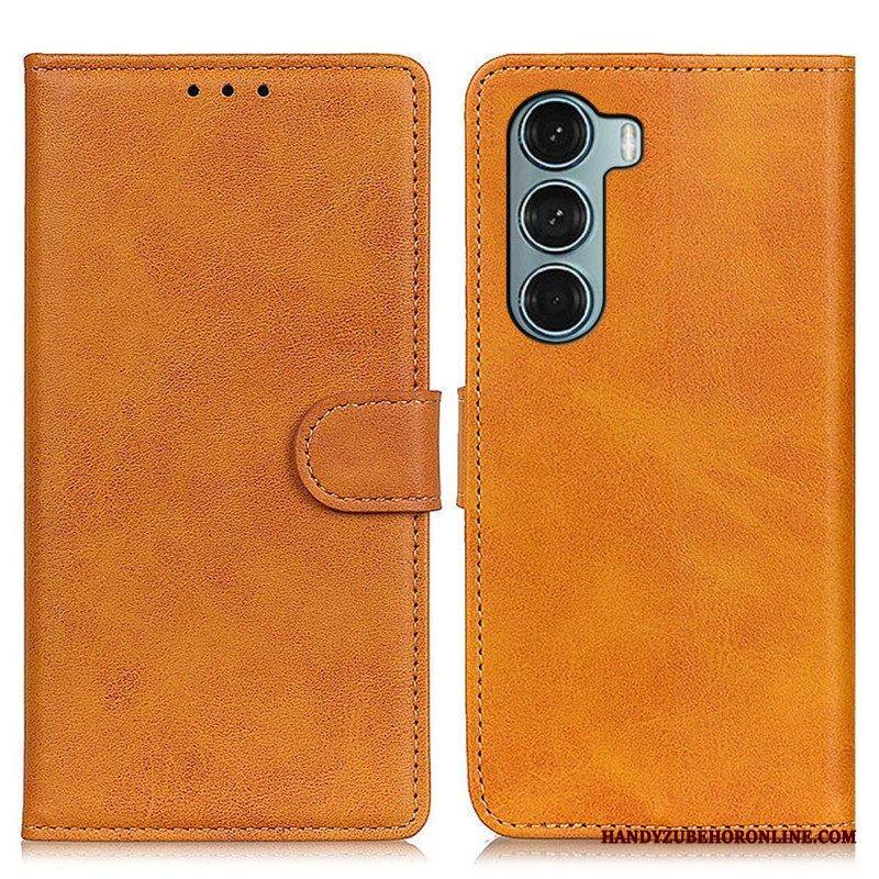 Flip Case Moto G200 5G Retro Mattanahkaefekti