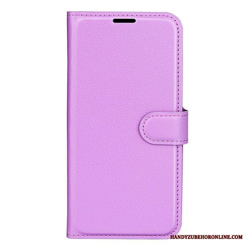 Flip Case Samsung Galaxy A14 / A14 5G Klassinen Keinonahka