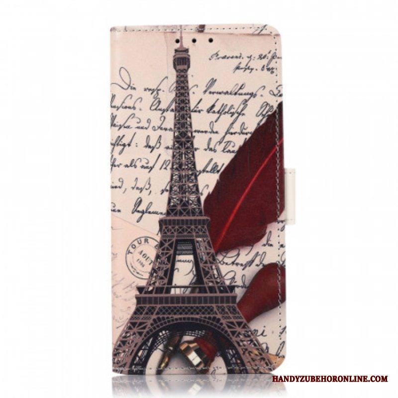 Flip Case Samsung Galaxy M32 Runoilijan Eiffel-torni