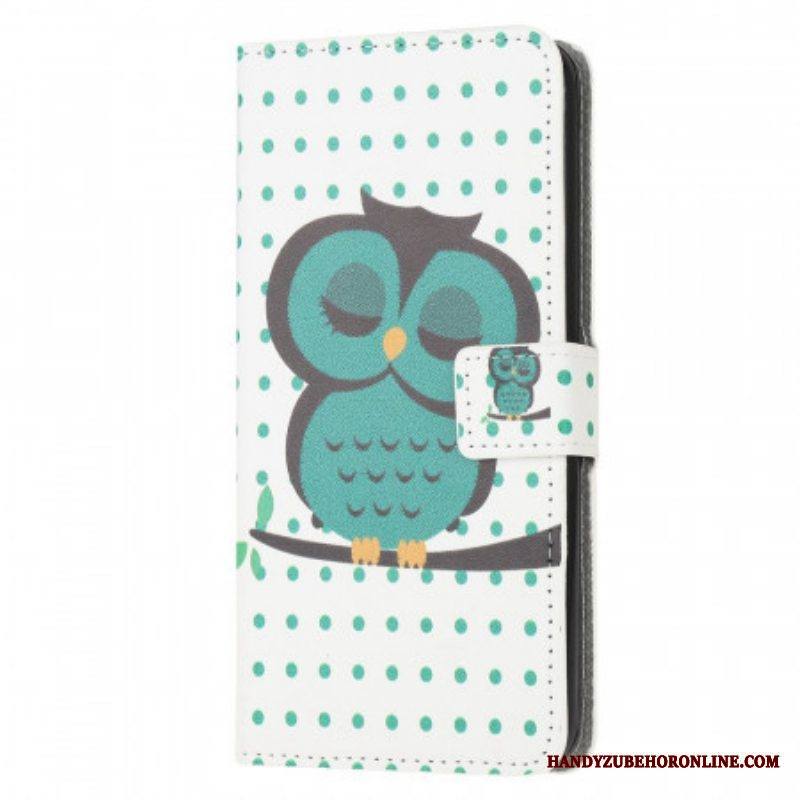 Flip Case Samsung Galaxy M53 5G Nukkuva Pöllö
