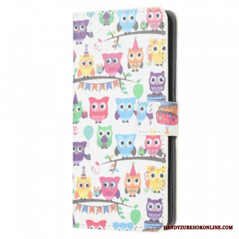 Flip Case Samsung Galaxy M53 5G Pöllöjen Yhtye