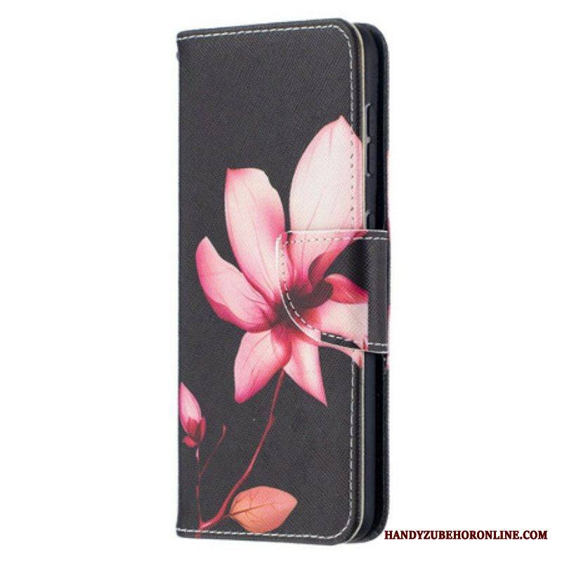 Flip Case Samsung Galaxy S21 5G Vaaleanpunainen Kukka