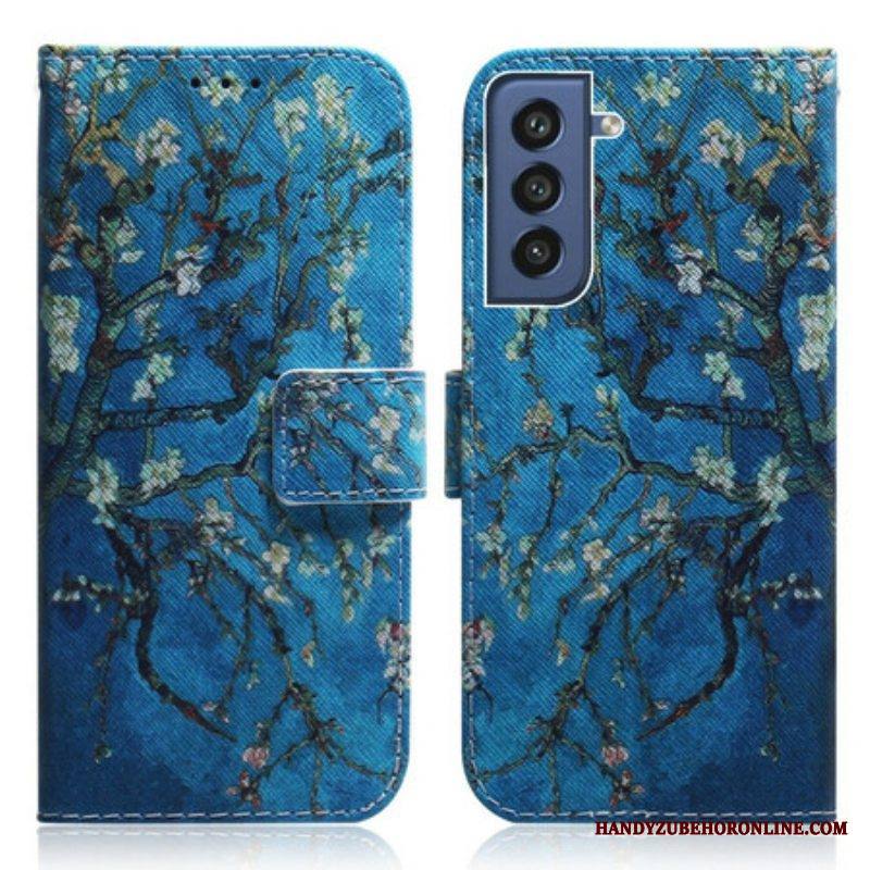 Flip Case Samsung Galaxy S21 FE Kukkiva Puun Oksa