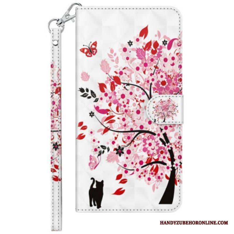 Flip Case Samsung Galaxy S23 5G Suojaketju Kuori Kissa Ja Tangapuu