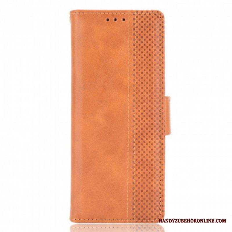 Flip Case Samsung Galaxy Z Fold 3 5G Tyylitelty Nahkaefekti