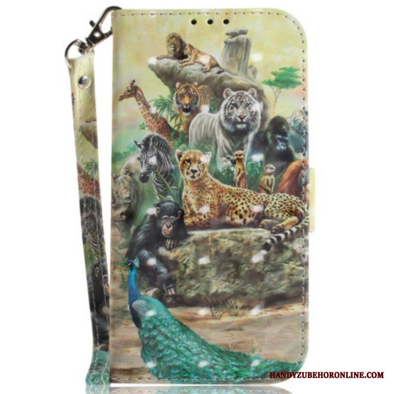 Flip Case Xiaomi 13 Pro Suojaketju Kuori Thong Safari Animals