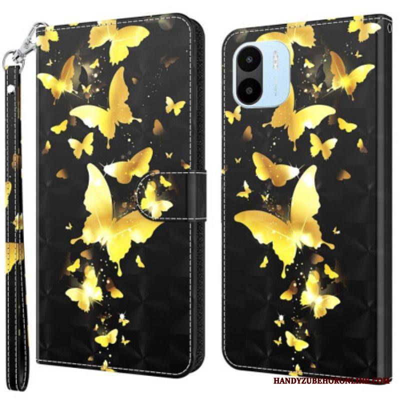 Flip Case Xiaomi Redmi A1 Keltaiset Perhoset