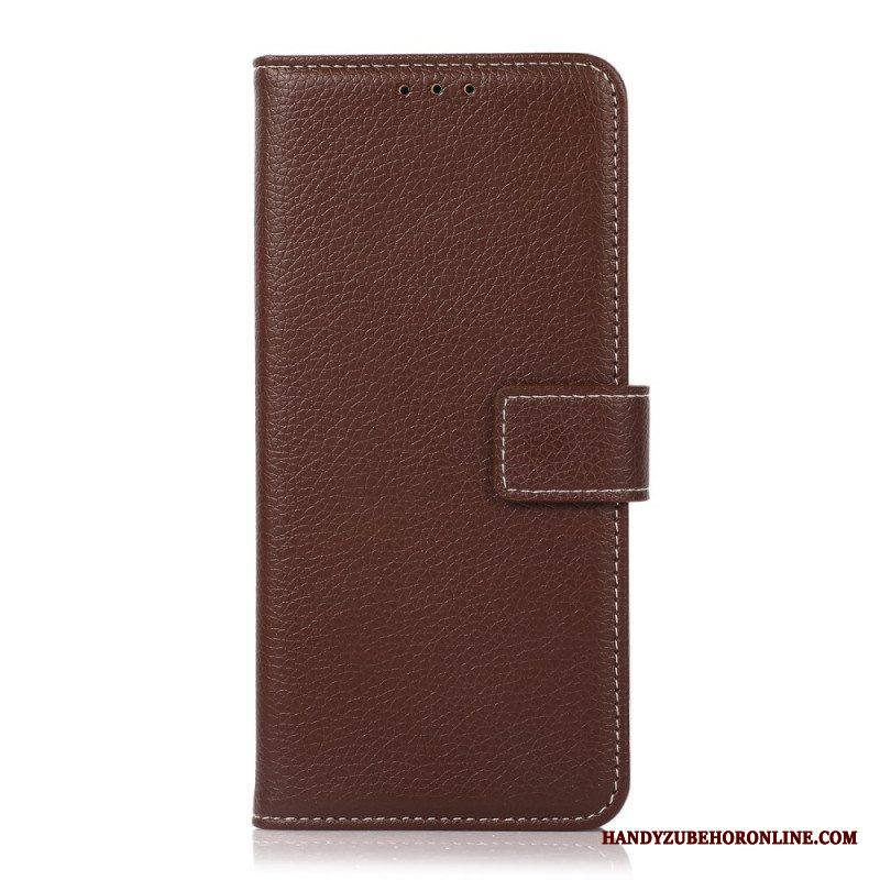 Flip Case Xiaomi Redmi Note 10 Pro Litsi Paljaat Saumat