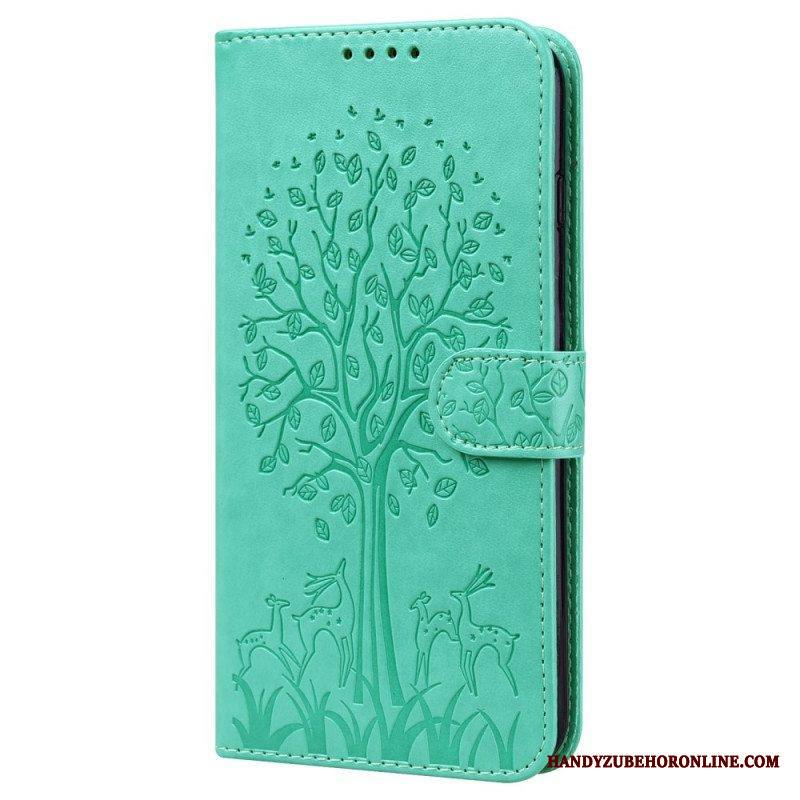Flip Case Xiaomi Redmi Note 11 Pro / 11 Pro 5G Puu Ja Hirvi