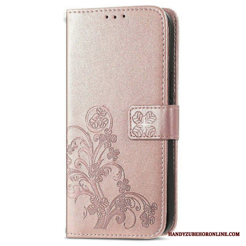 Flip Case iPhone 13 Mini Suojaketju Kuori Perhoset Ja Kukat -hihna