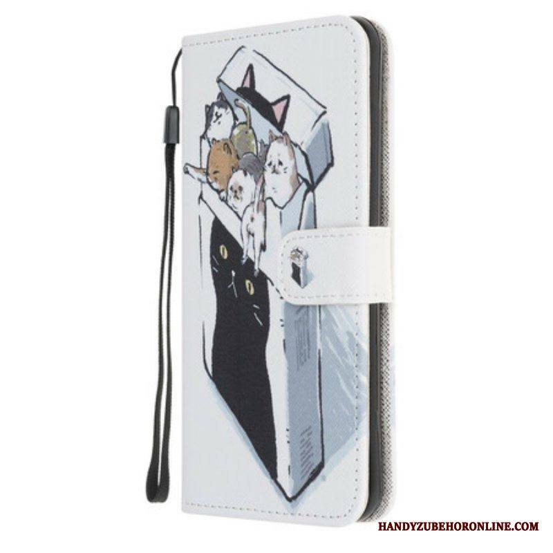 Flip Case iPhone 13 Mini Suojaketju Kuori Toimitus Thong Cats