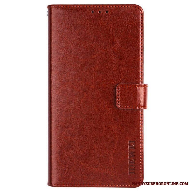 Flip Case iPhone 14 Pro Max Nahkajäljitelmä Idewei