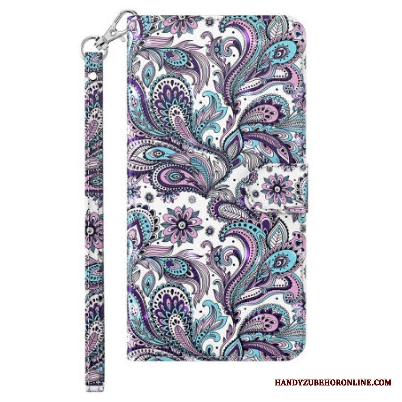 Flip Case iPhone 15 Pro Max Suojaketju Kuori 3d-hihna
