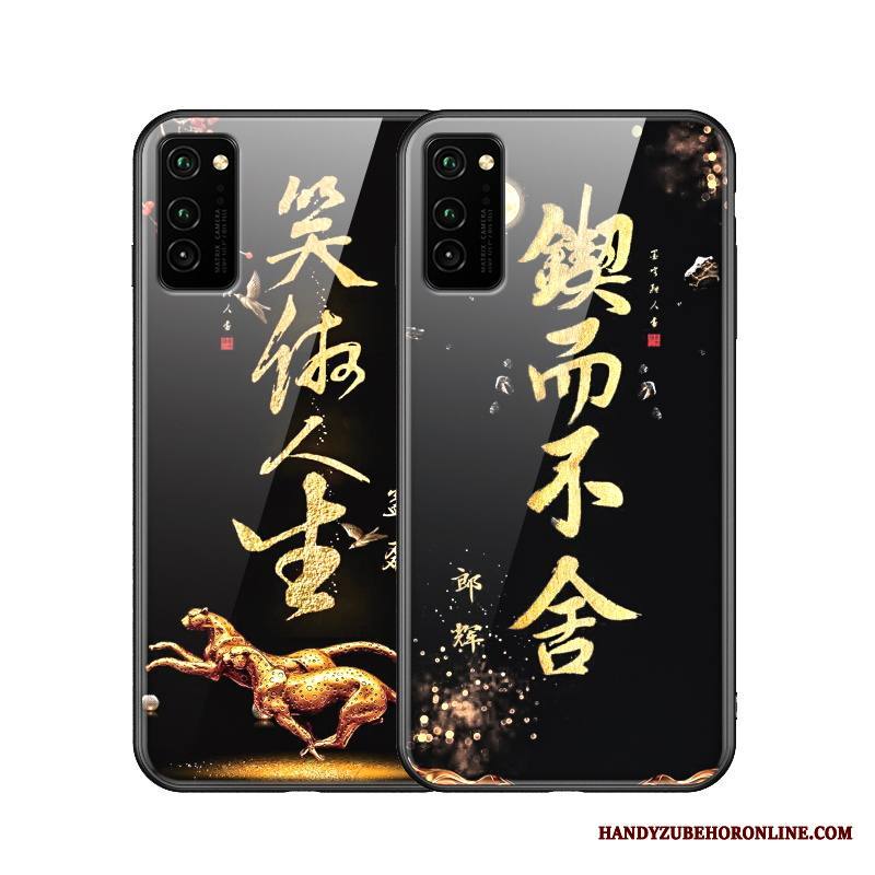 Honor View30 Pro Kuori Kirkas Kiinalainen Tyyli Persoonallisuus Luova Kotelo Puhelimen Musta