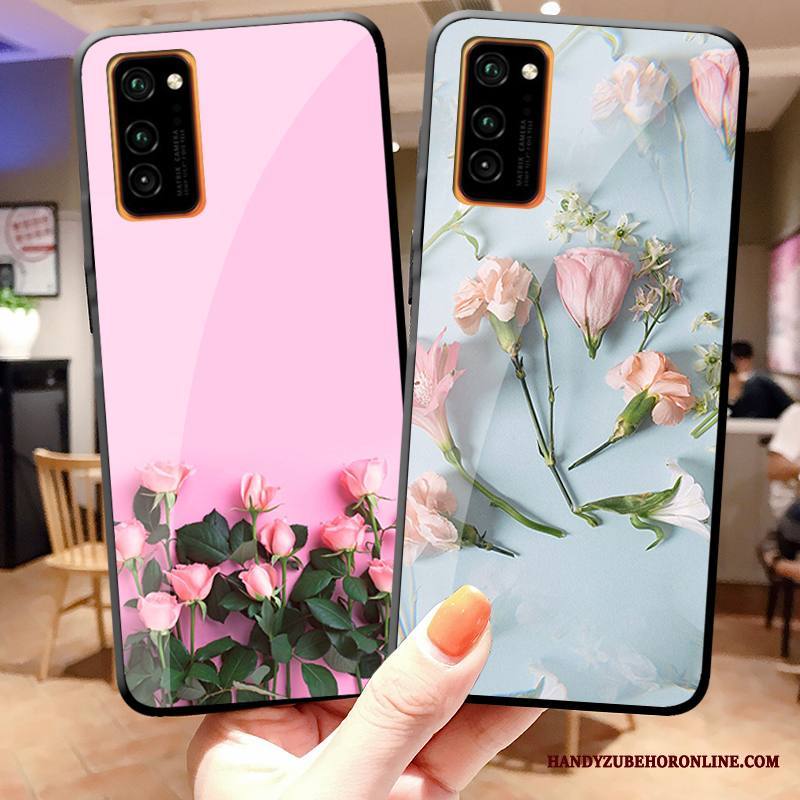 Honor View30 Pro Kuori Tila Jauhe Silikoni Lasi Kukka Ihana Pieni