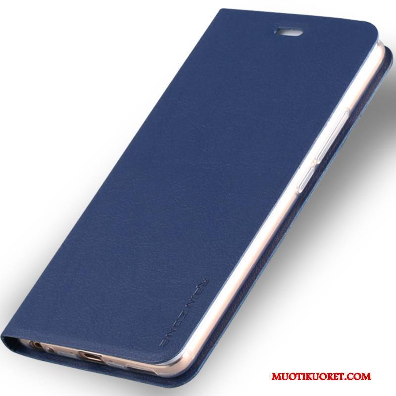Htc One M7 Kuori Puhelimen Puhelimen Kuoret Kotelo Nahkakotelo Sininen