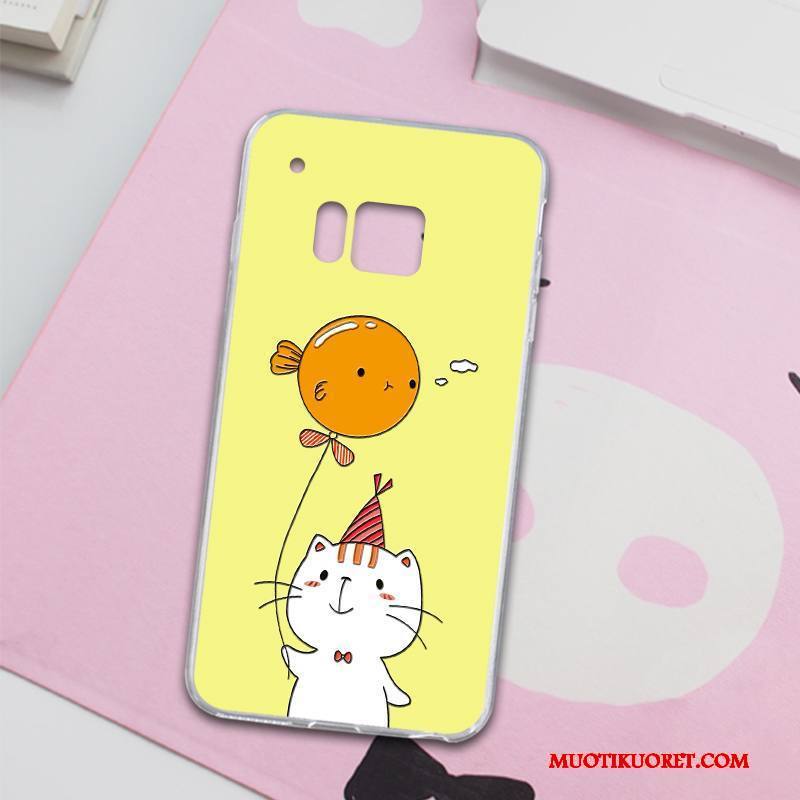 Htc One M9 Sarjakuva Kotelo Kuori Murtumaton Keltainen Puhelimen Kuoret Pehmeä Neste