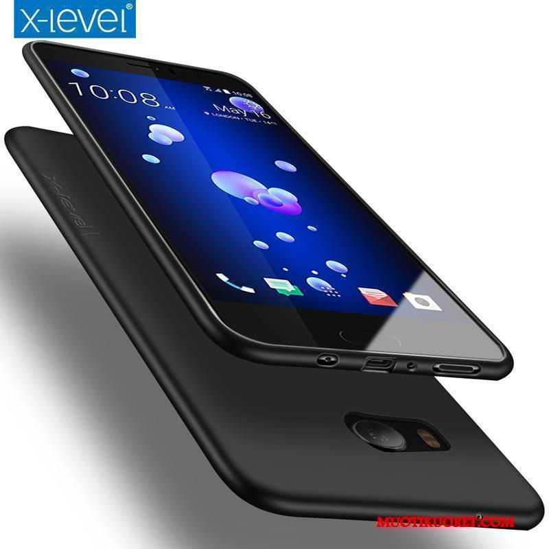 Htc U11+ Kuori Kotelo Puhelimen Kuoret Suojaus Pehmeä Neste Murtumaton Musta Pesty Suede