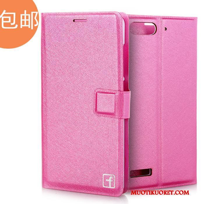 Huawei Ascend G6 Mulberry Silkki Puhelimen Kuoret Punainen Kotelo Suojaus Kuori Nahkakotelo