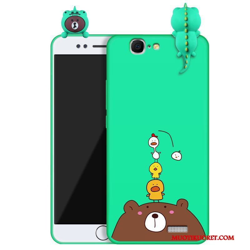 Huawei Ascend G7 Kuori Pehmeä Neste Suojaus Vihreä Kotelo Pesty Suede Ihana
